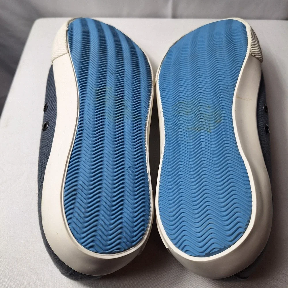 SEAVEES Monterey Sneakers Womens Sz 7 Slate Blue Canvas White Rubber Toe Cap NEW